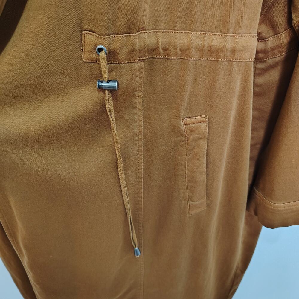 Torrid Womens 3X Plus Size Jacket Twill Drape Front Trench Coat Tan - Picture 12 of 16